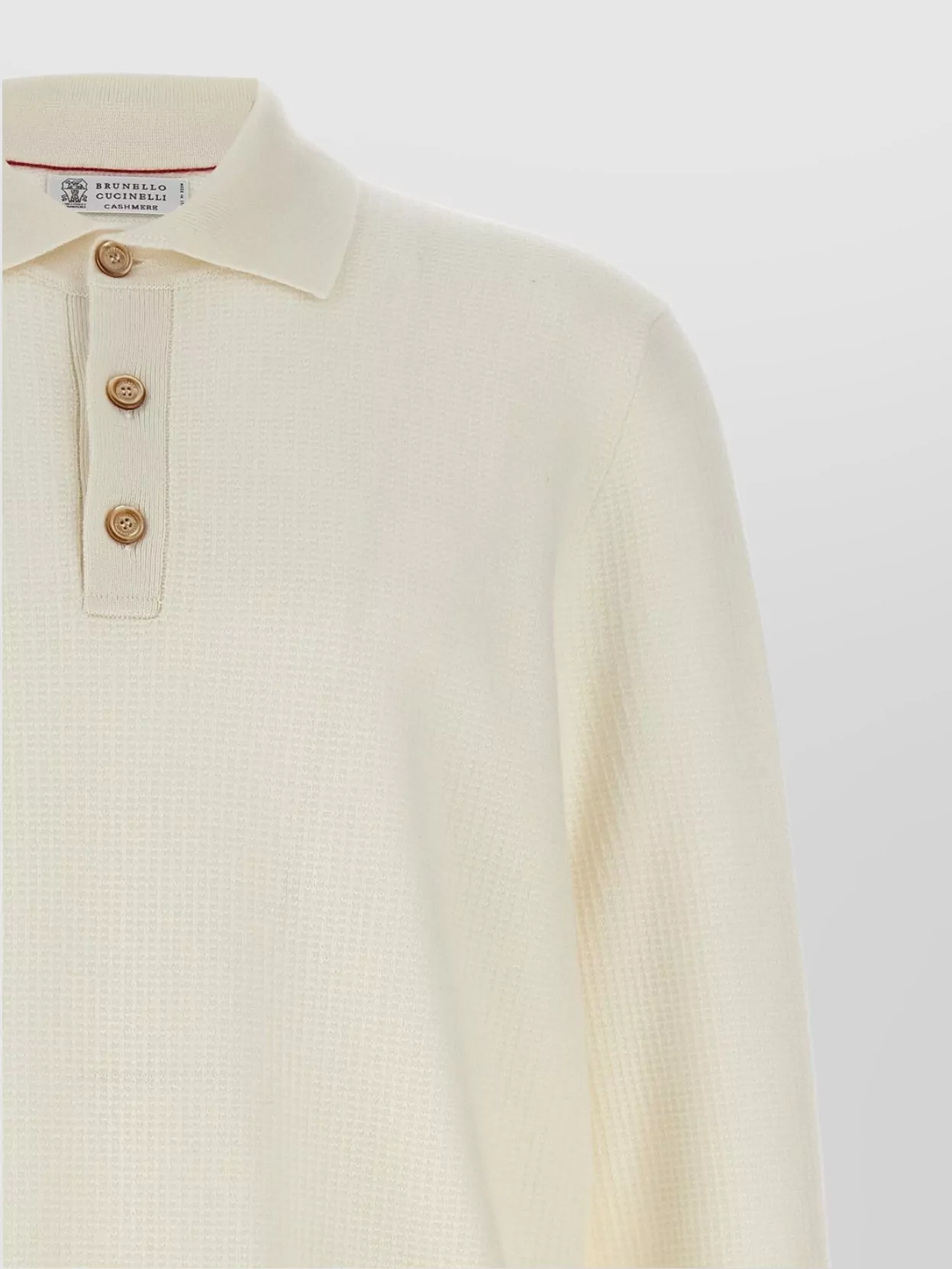 Brunello Cucinelli Long Sleeves Cashmere Polo Sweater