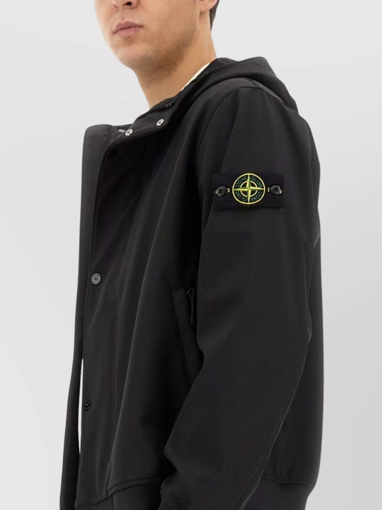 Stone Island Hooded Jacket Long Sleeves
