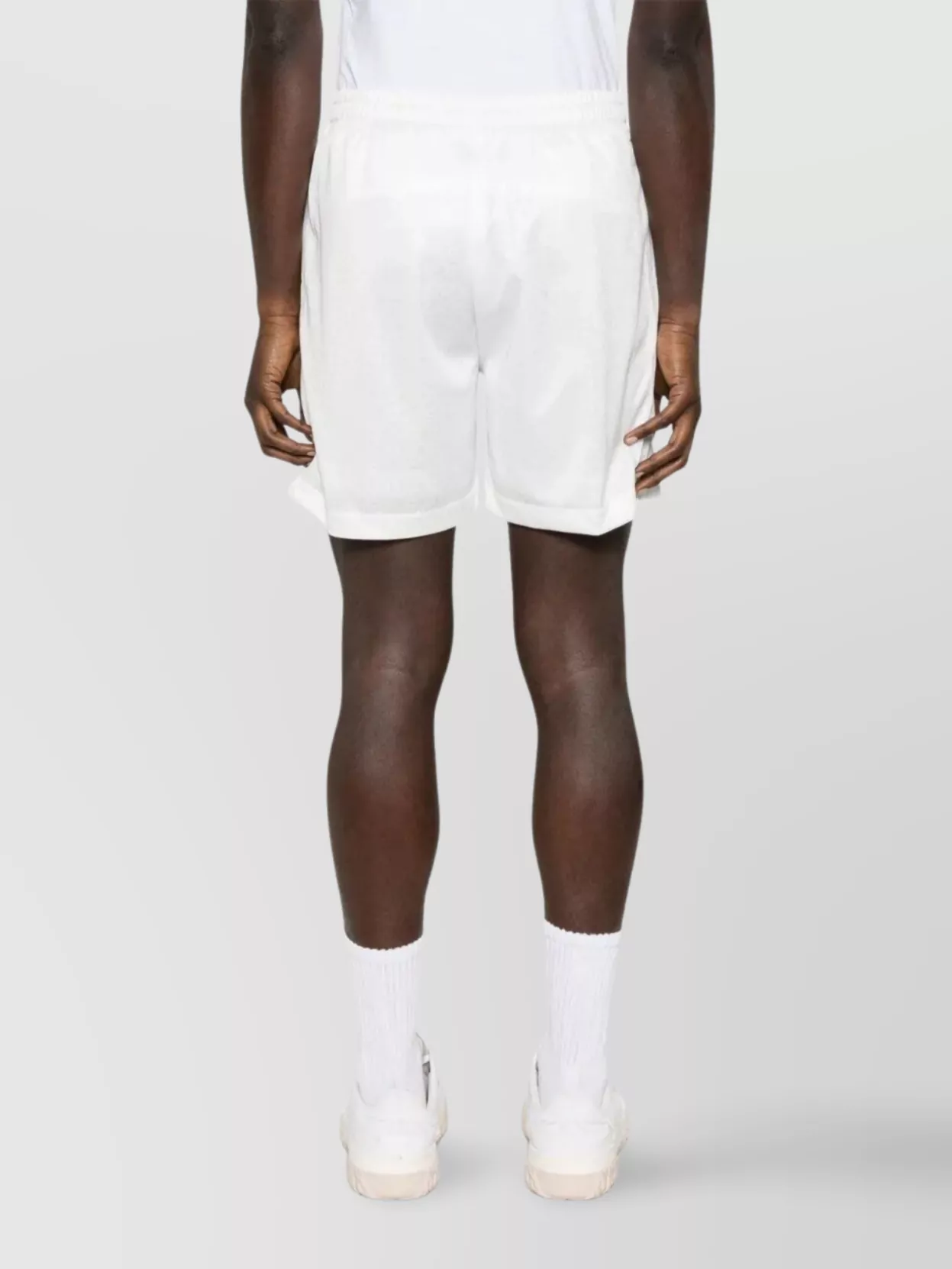 Casablanca Drawstring Waist Soccer Shorts With Side Stripes