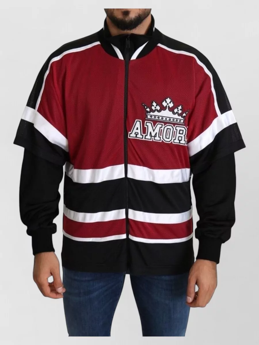 Dolce&Gabbana Colorblock zip up sport jacket