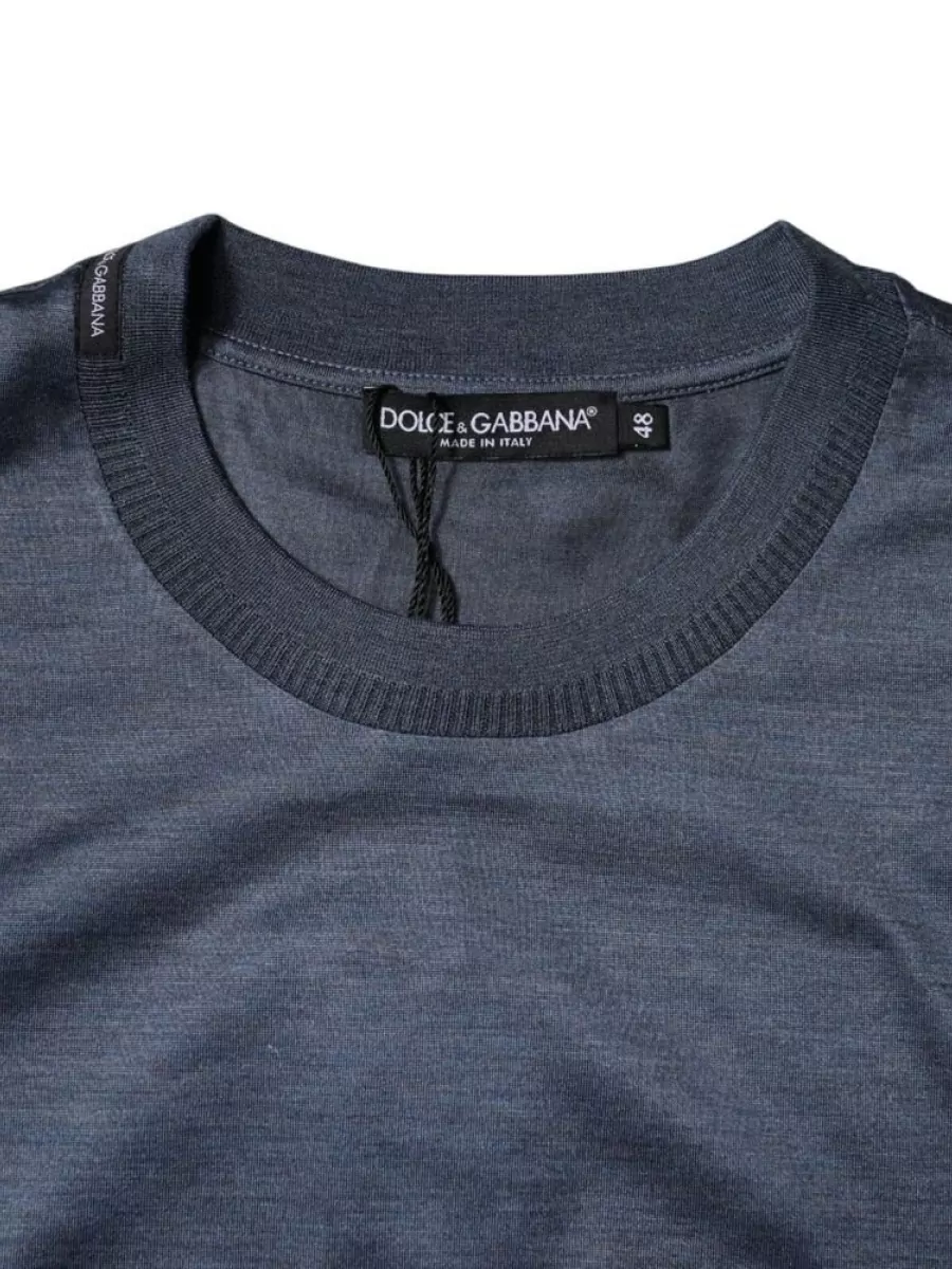 Dolce&Gabbana Silk Crew Neck Short-Sleeve T-Shirt