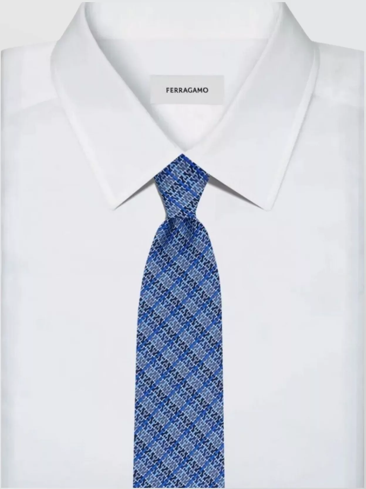 Ferragamo Chain Print Silk Tie