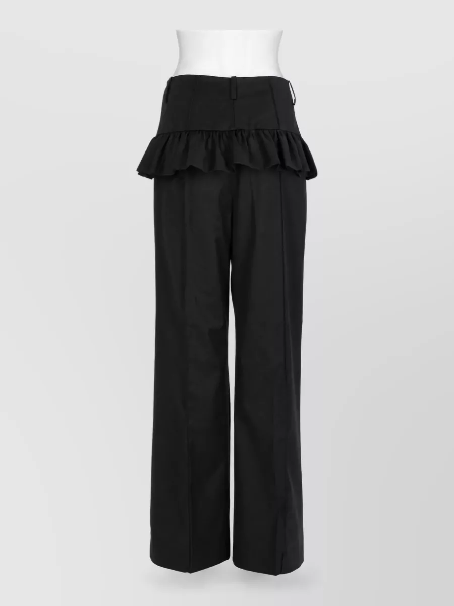 Ganni High-Rise Straight-Leg Trousers