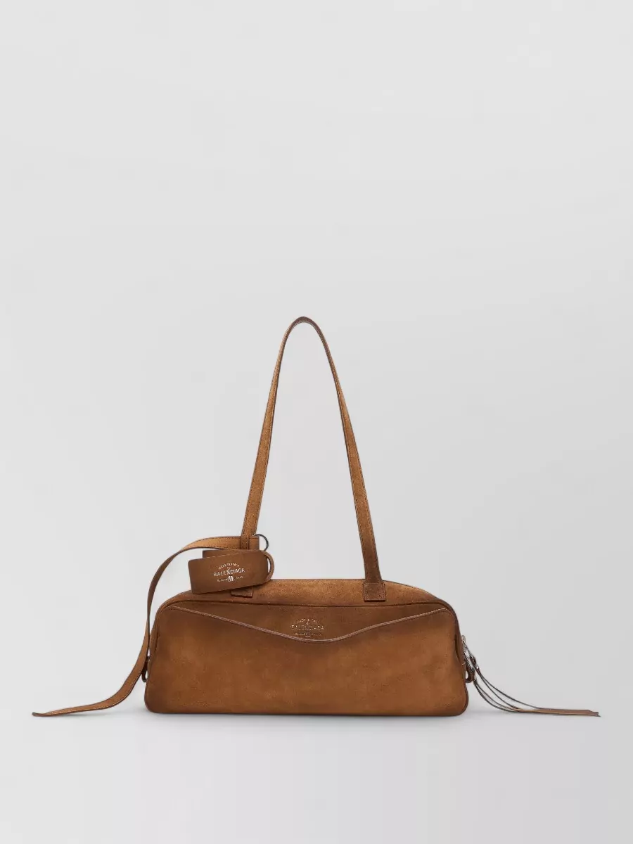 Balenciaga carrie small suede shoulder bag