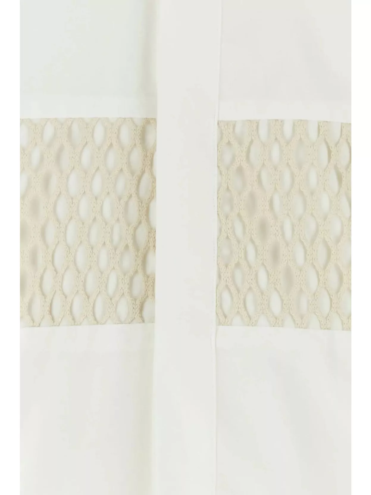 Msgm Cotton Shirt With Sheer Panels And Button Cuffs
