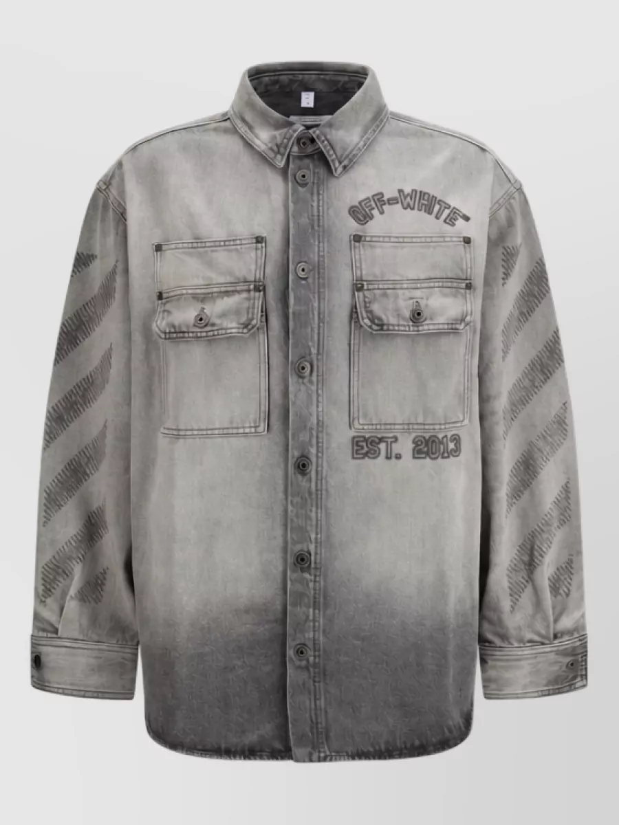 Off-White denim military overshirt