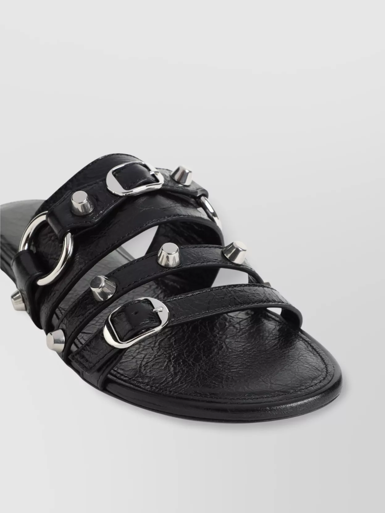 Balenciaga City Slide Sandals Metal Ring