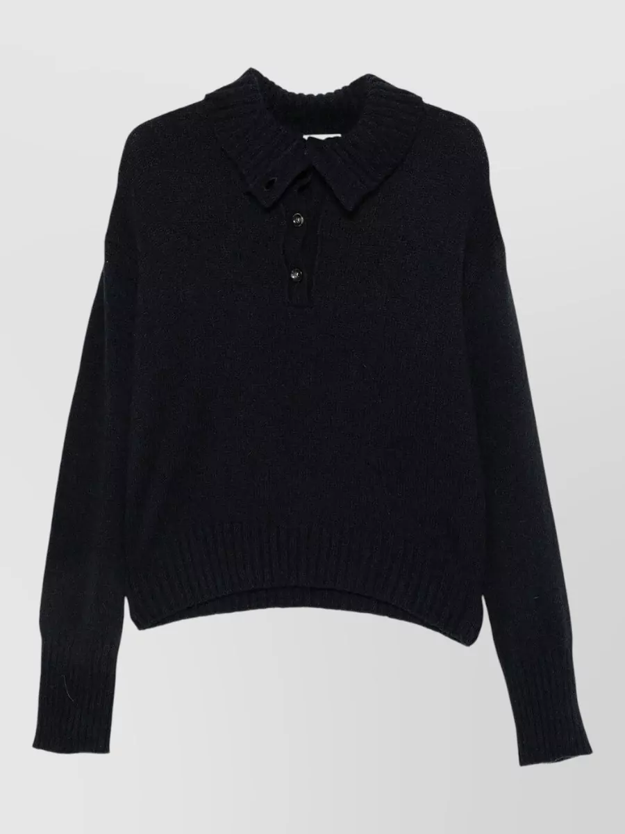 Roberto Collina wool camel hair long-sleeve ribbed-cuff knit jumper