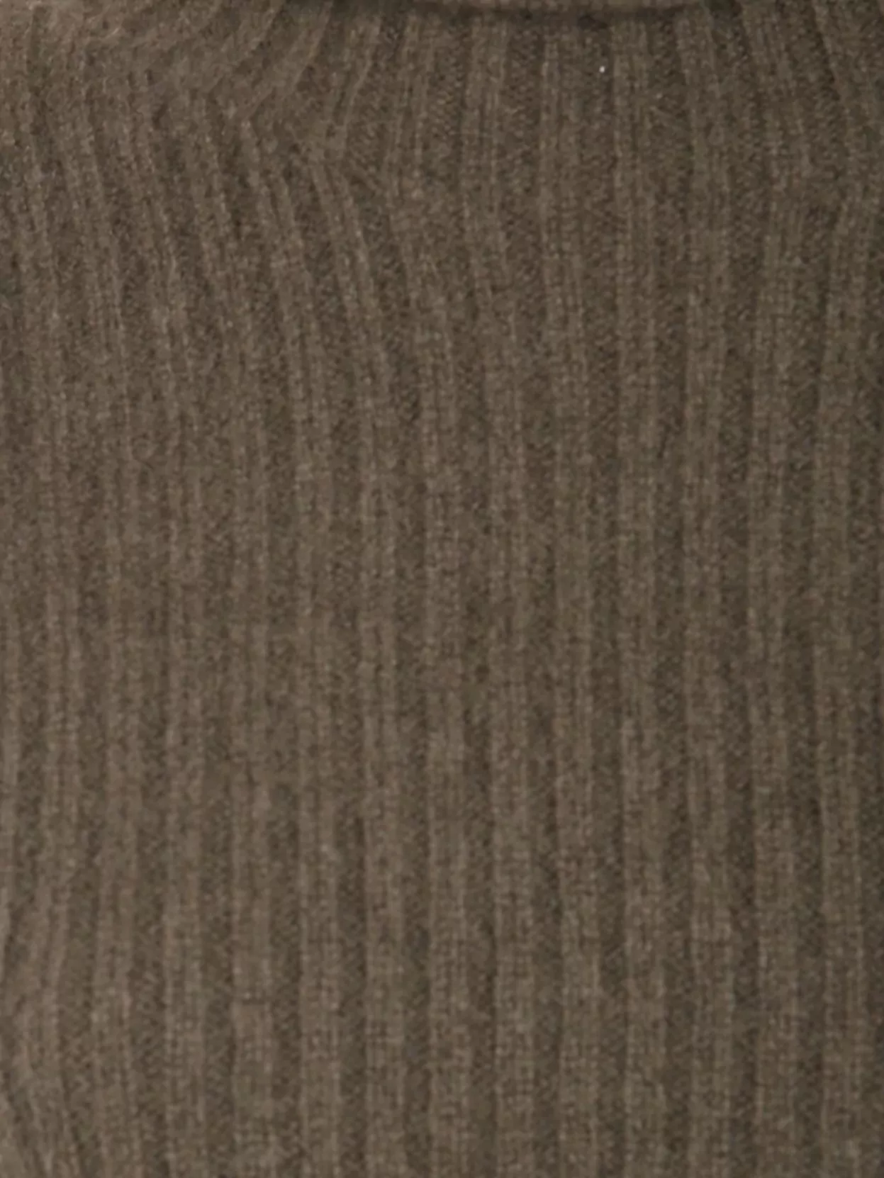 Uma Wang Ribbed Turtleneck Top Distressed Hem In Brown