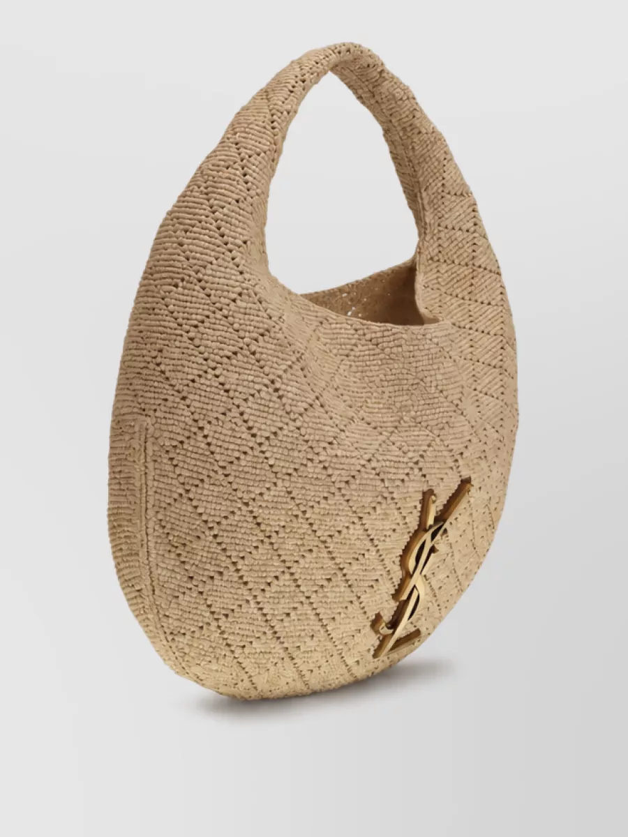 Saint Laurent Raffia Beach Bag