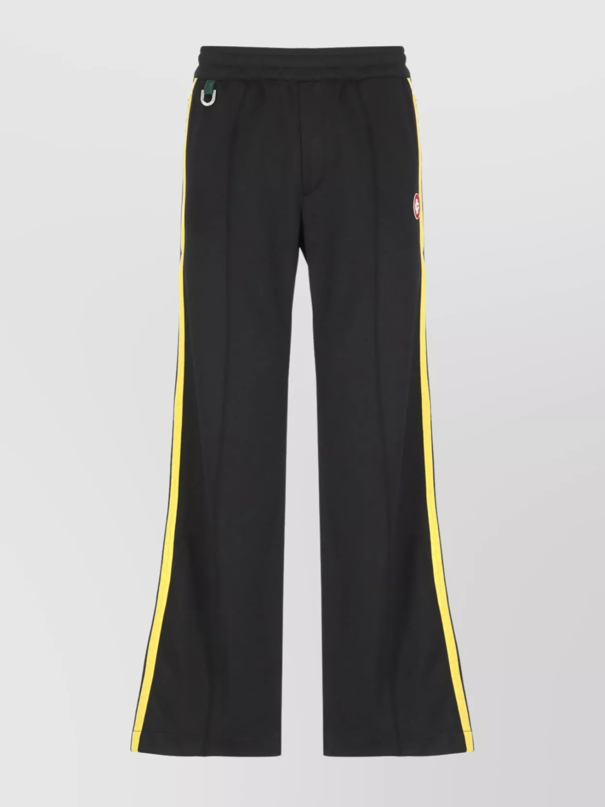 Casablanca Wide Leg Trousers Featuring Metallic Front In Black