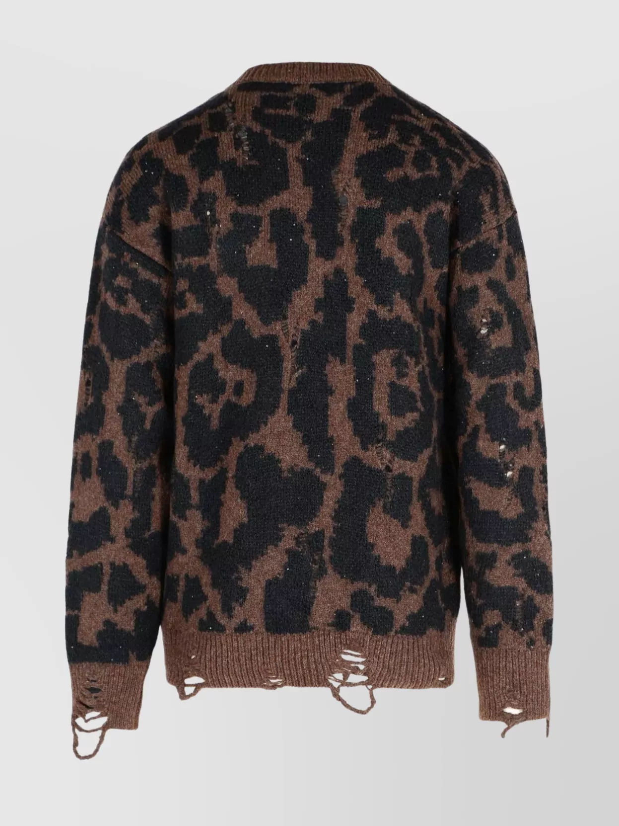 Laneus Two-tone Merino Wool Blend Sweater