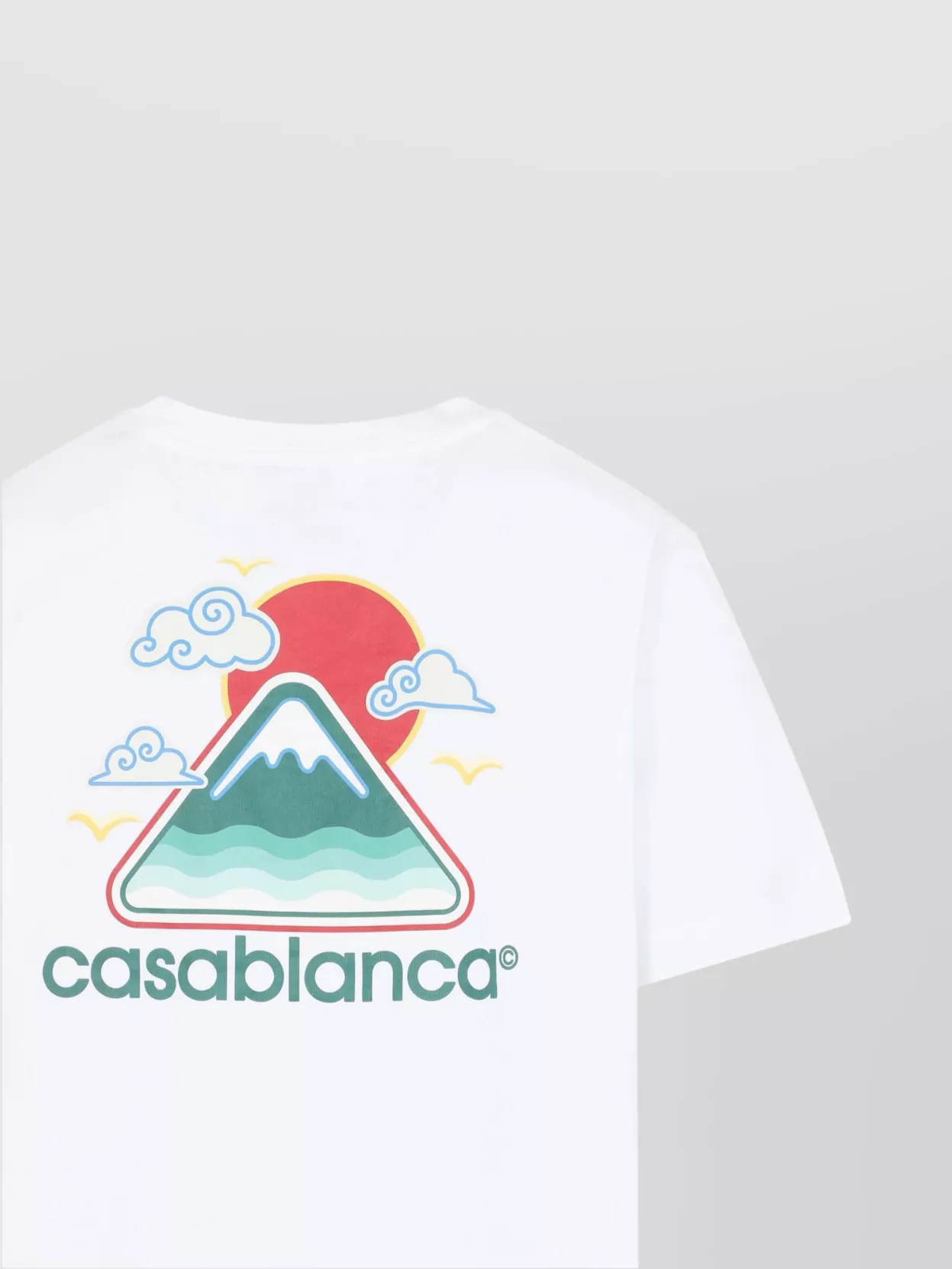 Casablanca Mountains Waves Print T-shirt In White
