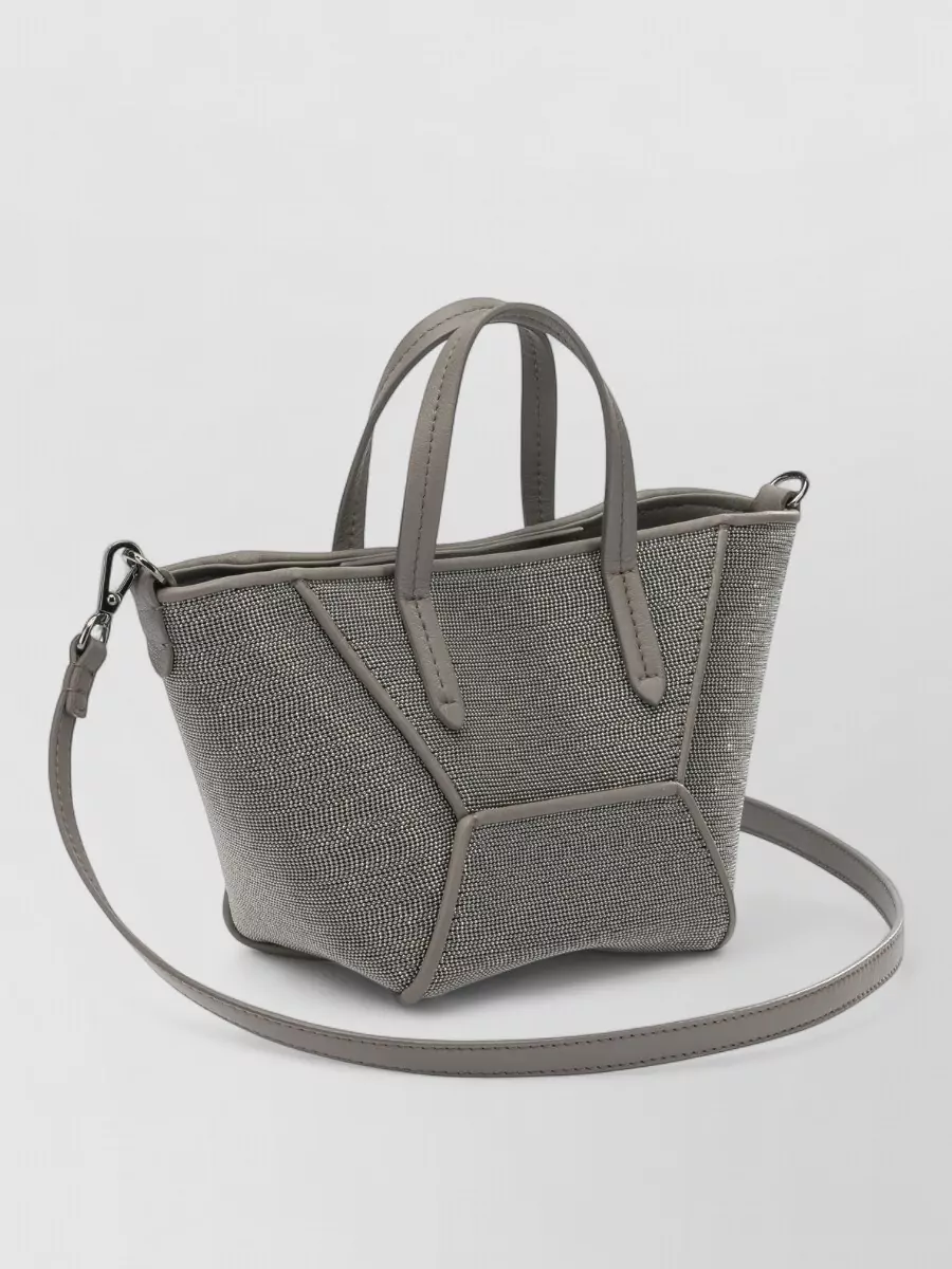 Brunello Cucinelli Monili Mini Leather Shoulder Bag