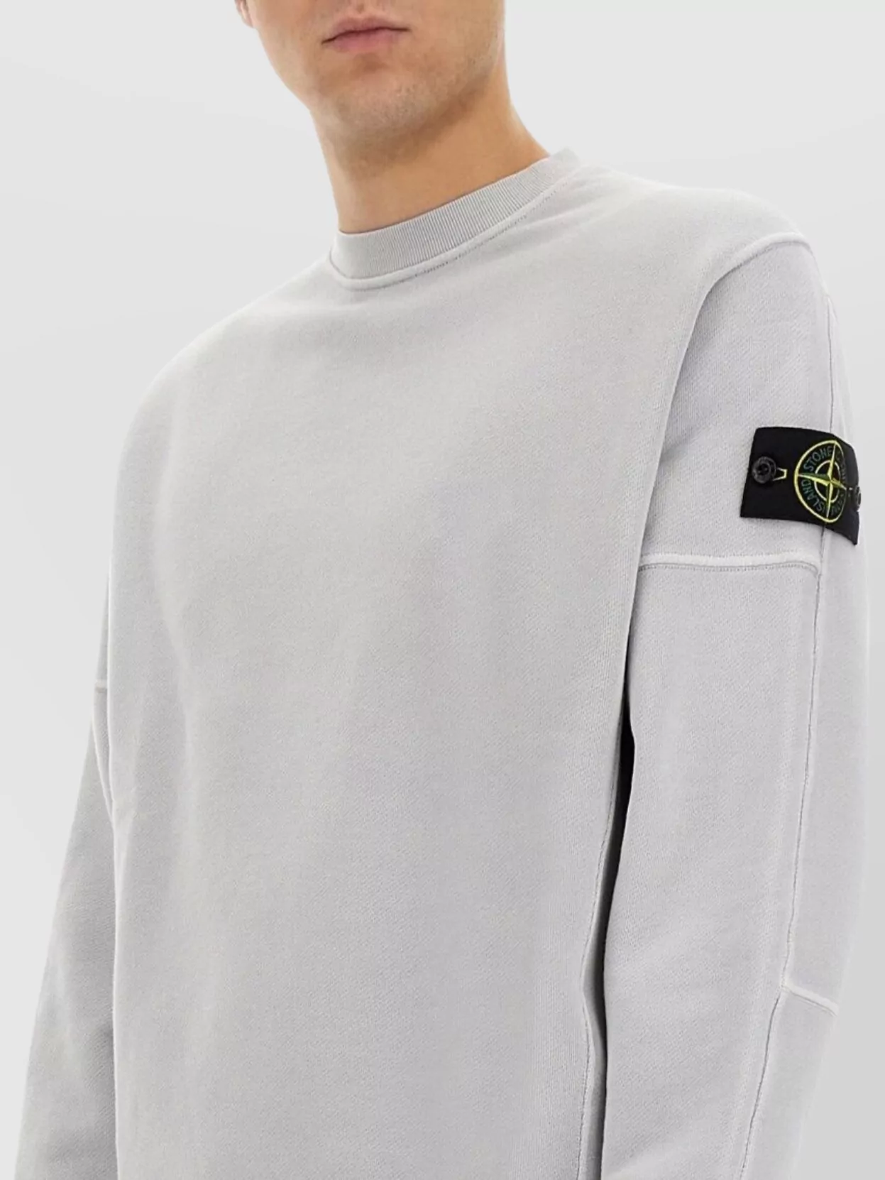 Stone Island Crew Neck Oversize Cotton Sweatshirt