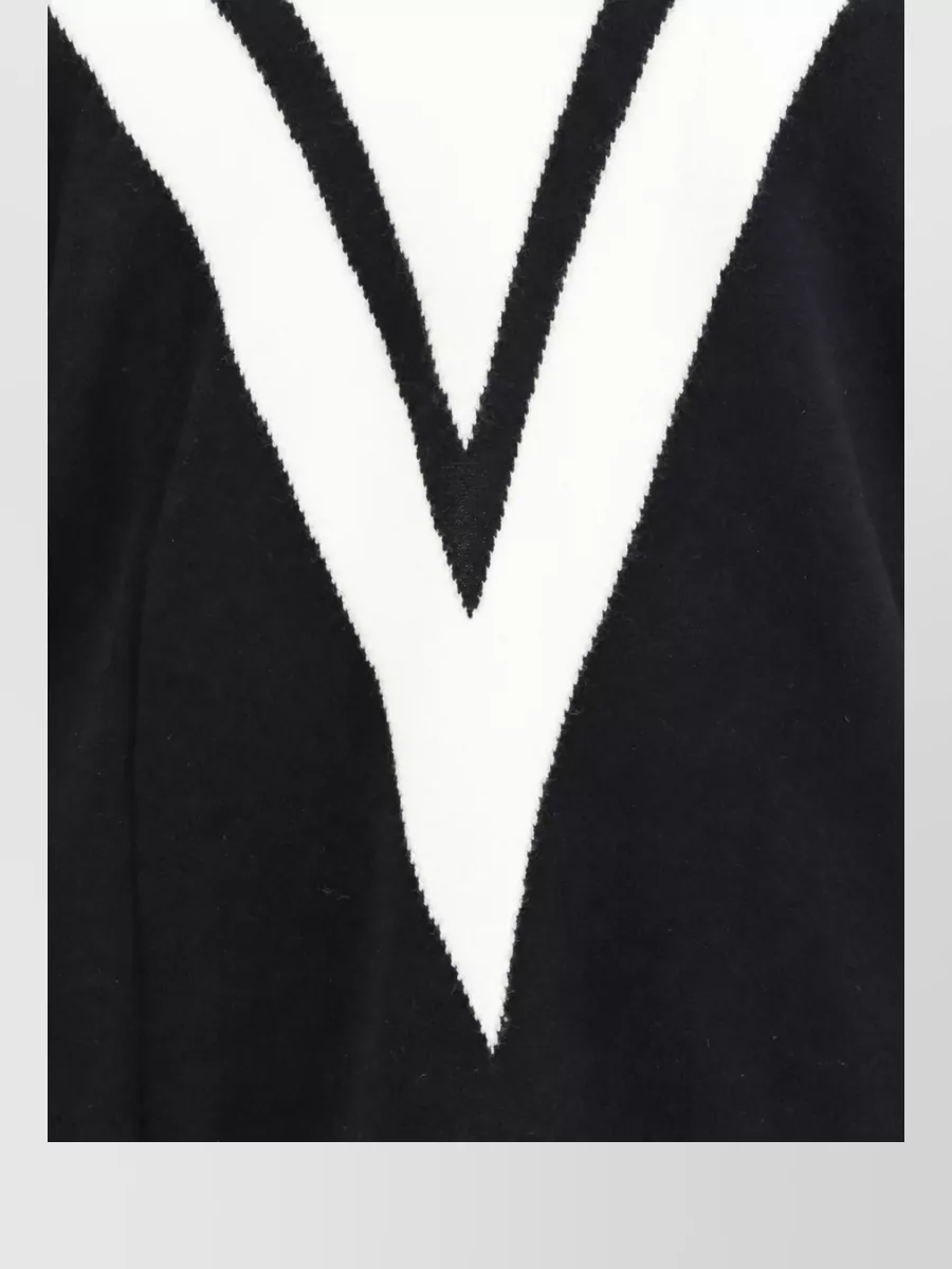 Valentino Wool Intarsia V-Neck Sweater