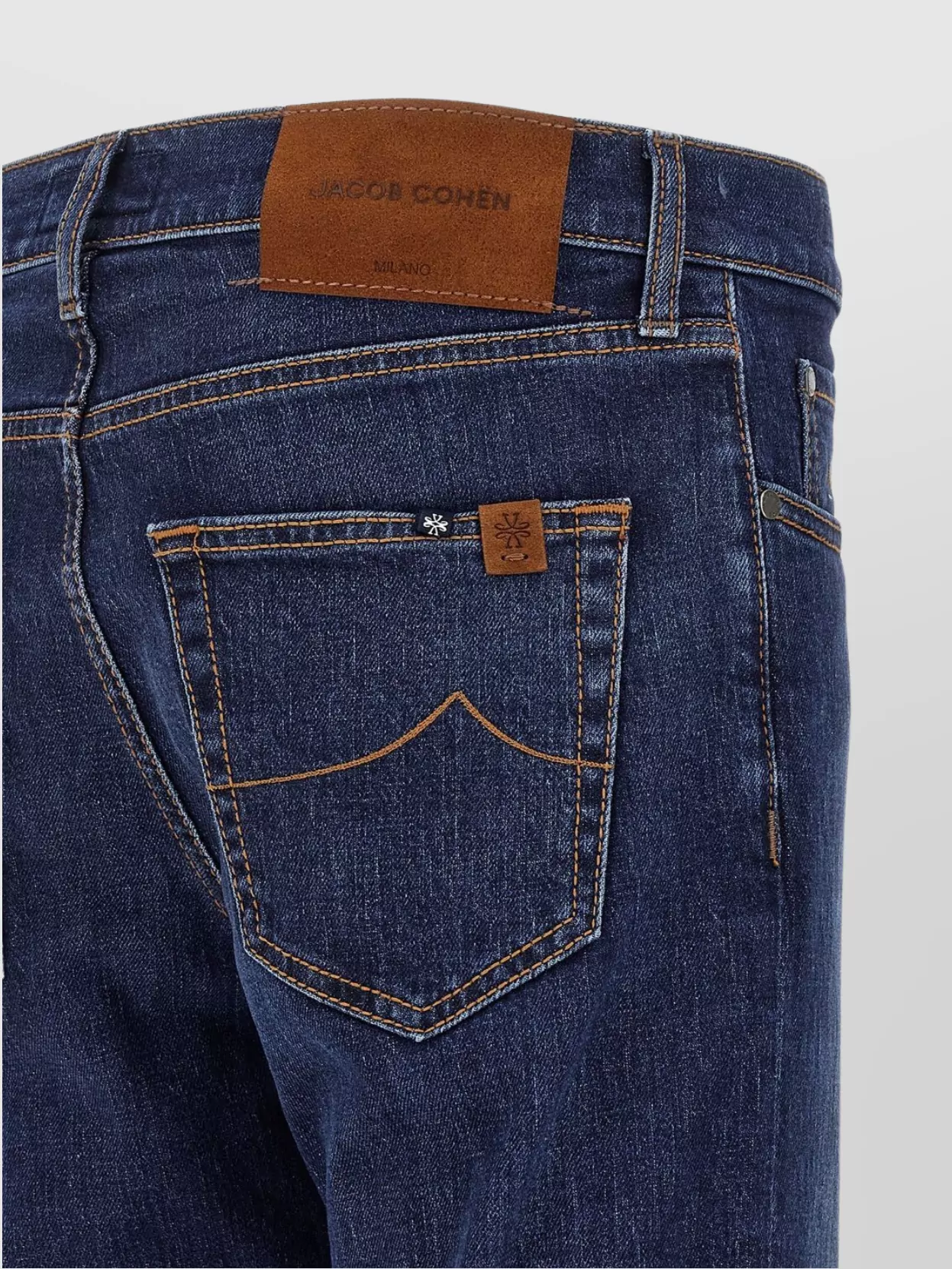 Jacob Cohen Five-pocket Jeans With Belt Loops And Contrast Stitching In Blue