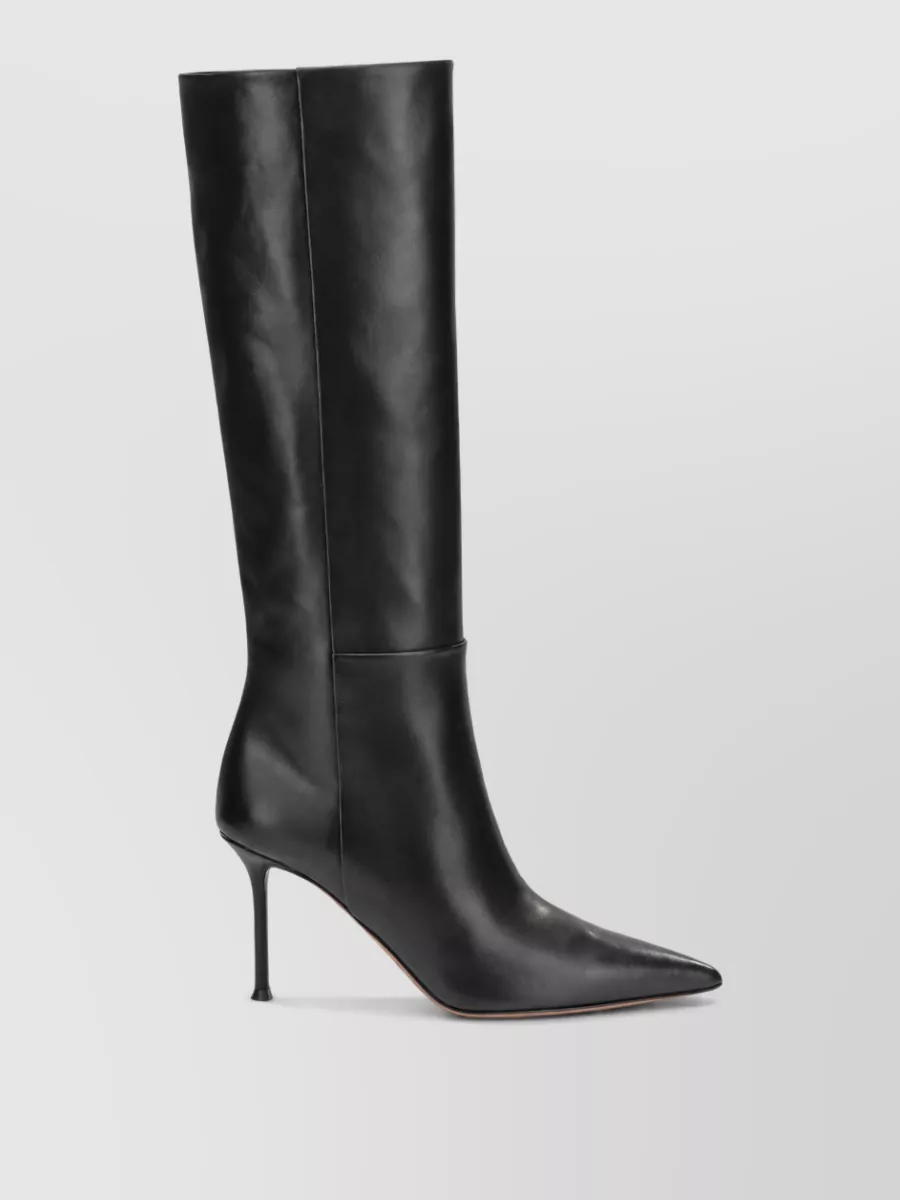 Aquazzura Leather Harper 85Mm Knee-High Boots