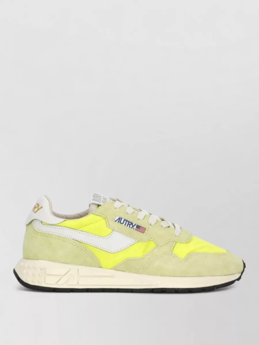 Autry Leather And Fabric Low-Top Sneakers