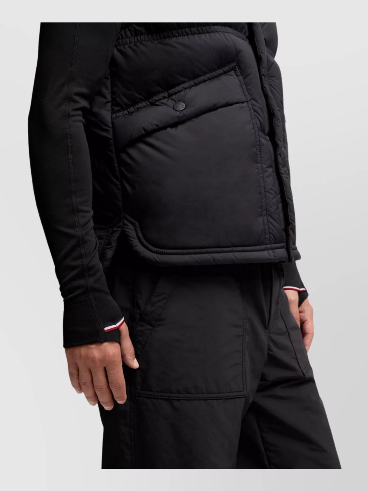 Moncler Padded Nylon Vest High Collar