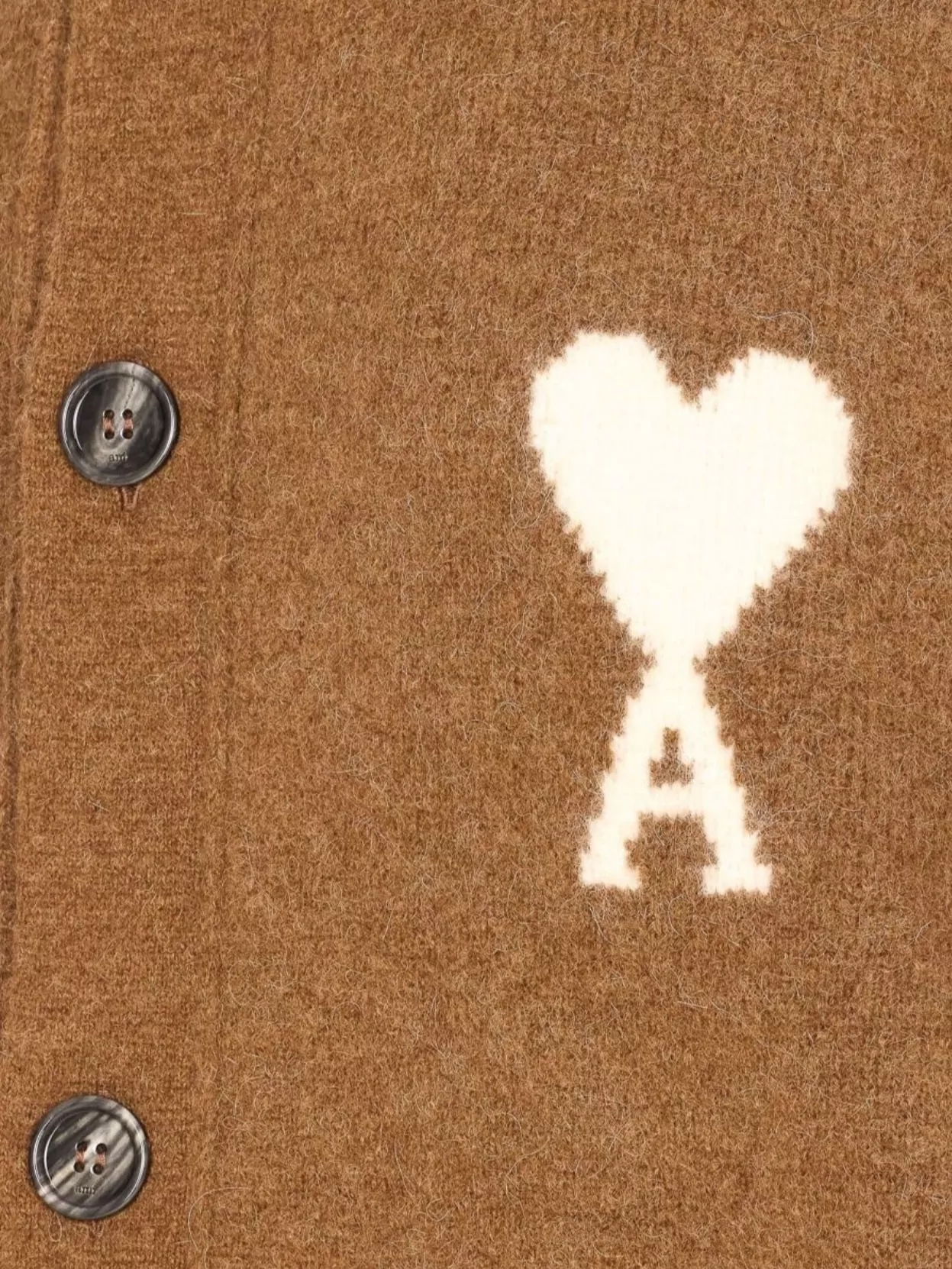 Ami Paris Crewneck Cardigan With Long Sleeves And Pockets