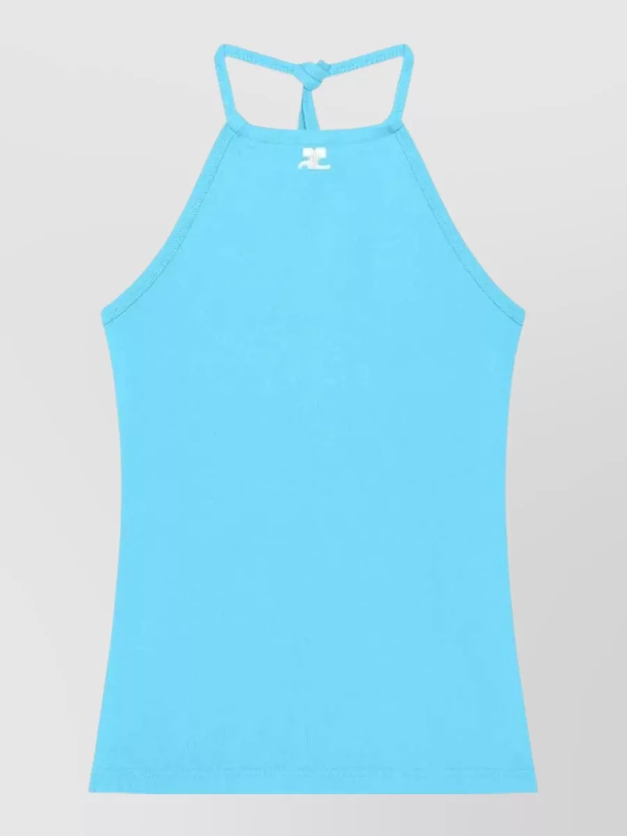Courrèges Halterneck Cotton Tank Top