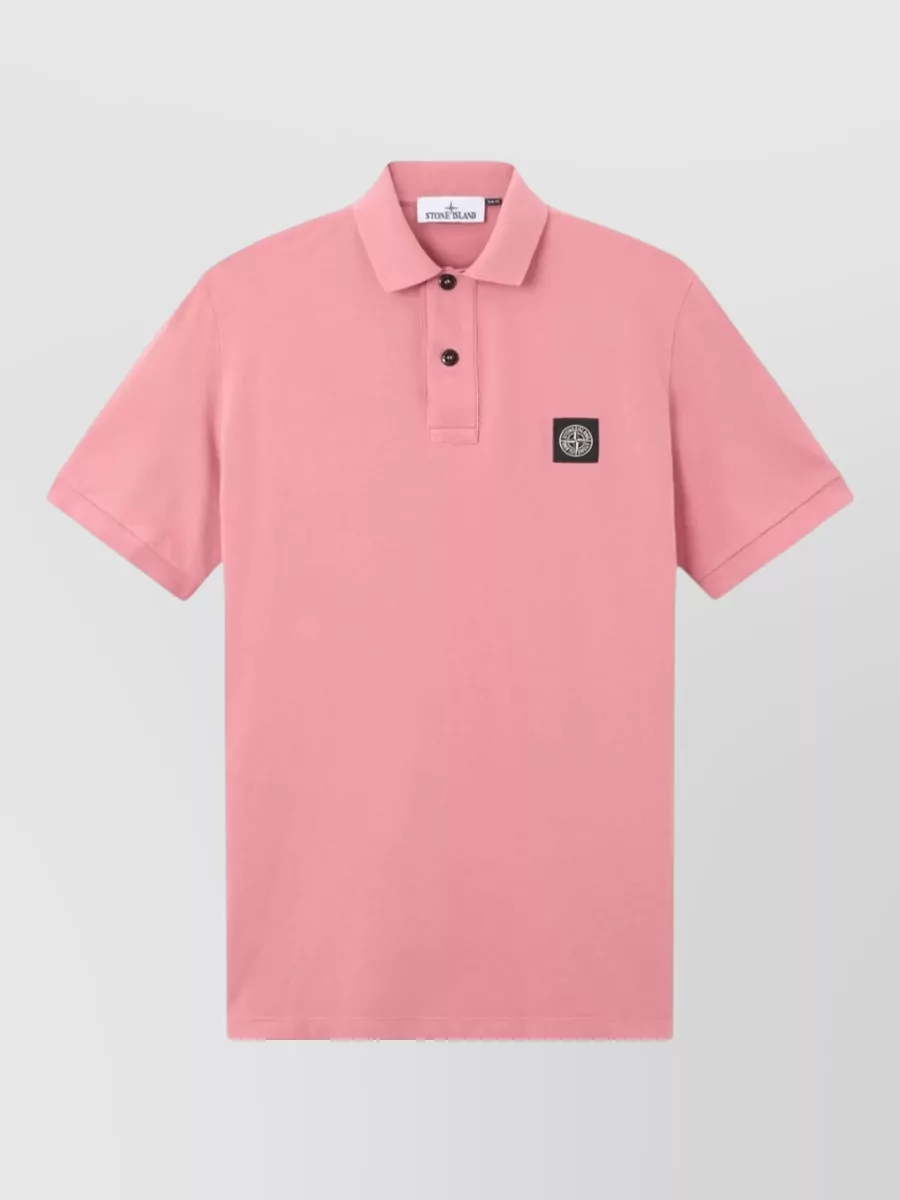 Stone Island Slim-fit cotton piqué polo shirt