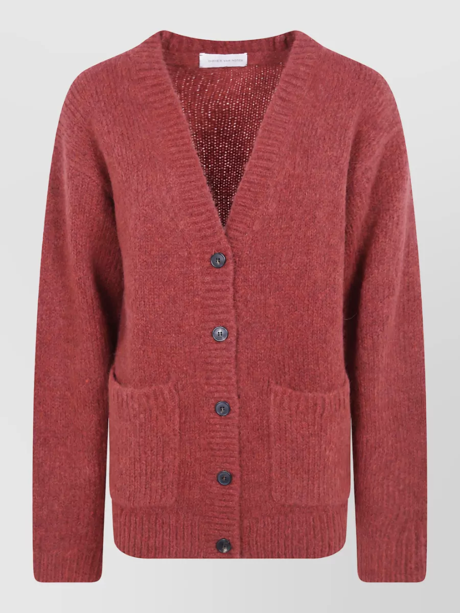 Dries Van Noten alpaca wool fitted cardigan