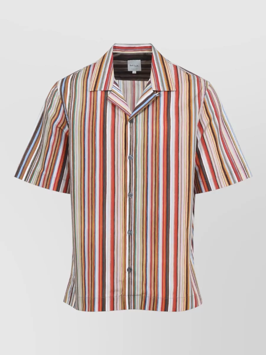 Paul Smith Short Sleeve Regular Fit Striped Shirt