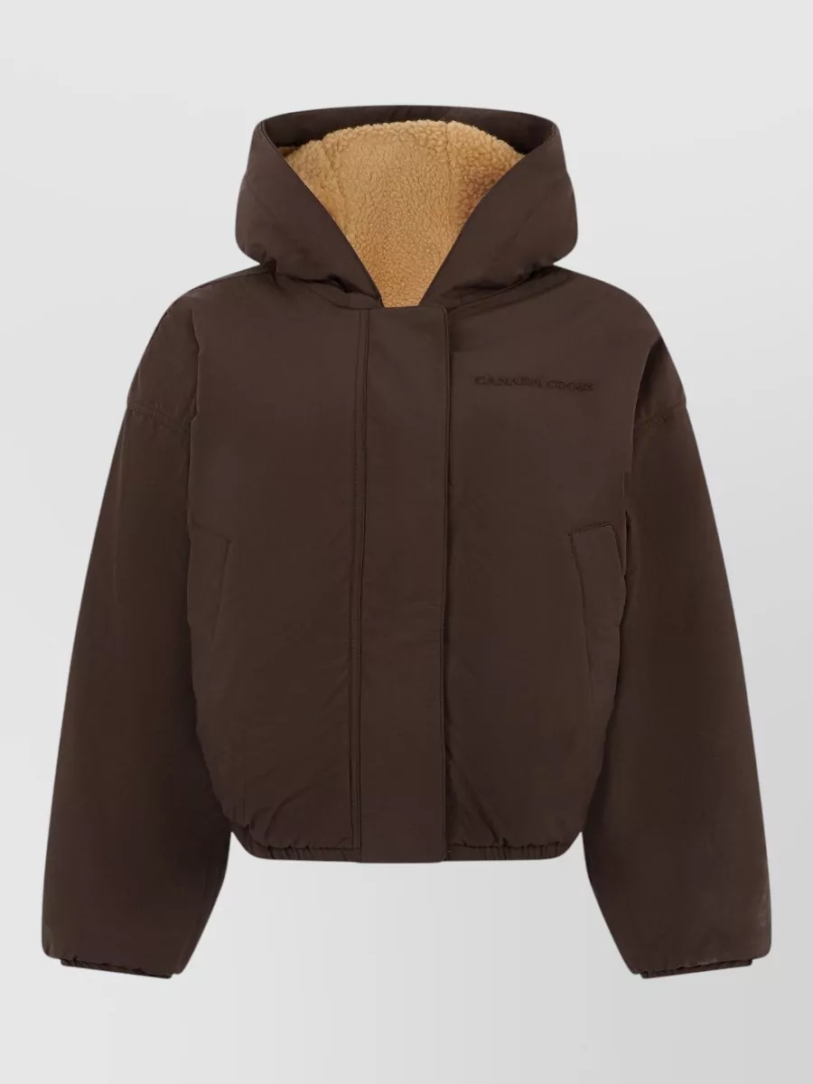 Canada Goose Reversible Fleece Hooded Bomber Jacket