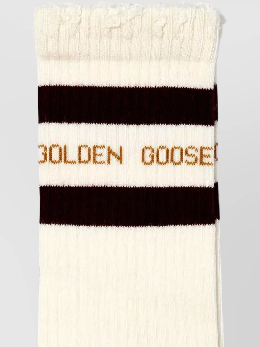 Golden Goose Ribbed Striped Socks