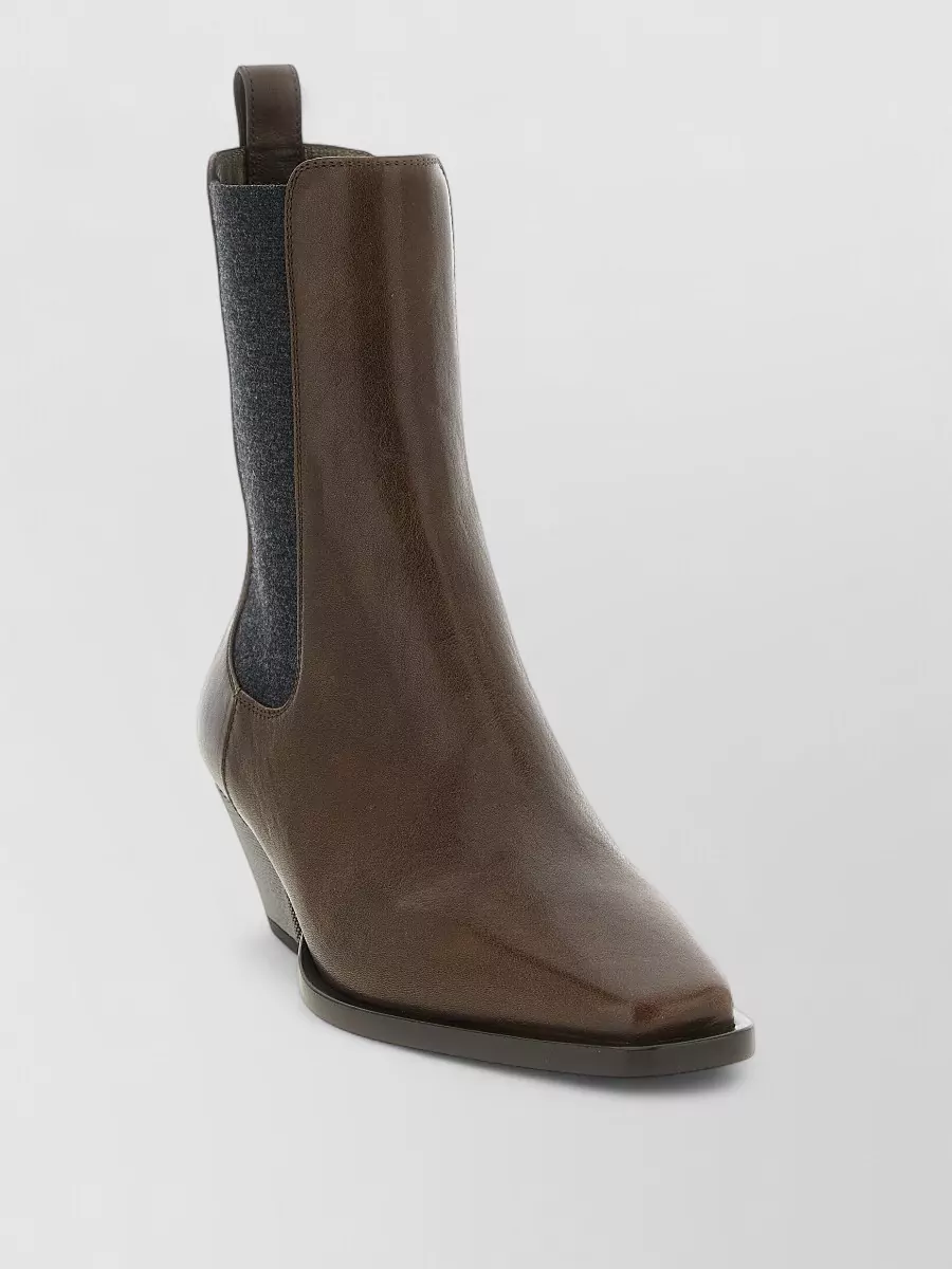 Brunello Cucinelli Leather Ankle Boots