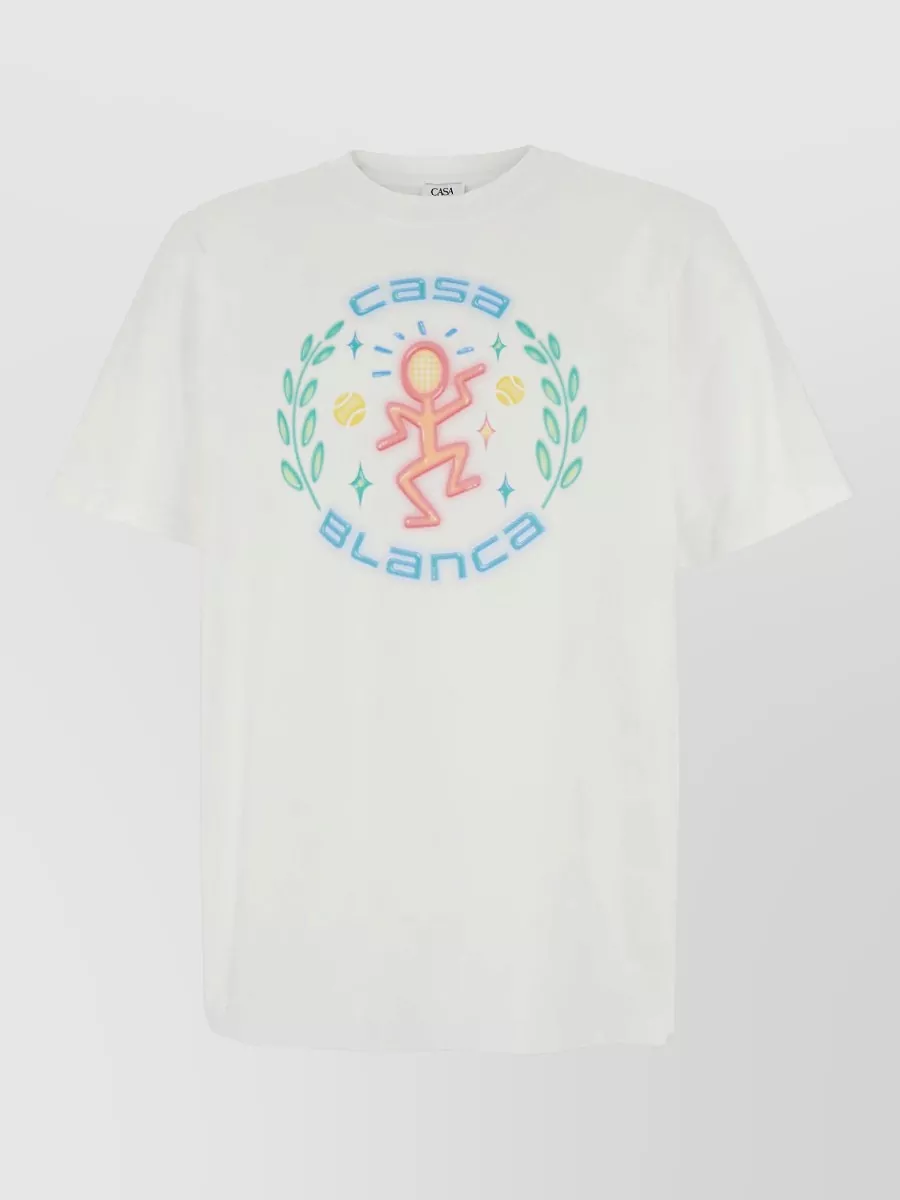 Casablanca Printed cotton short-sleeve t-shirt