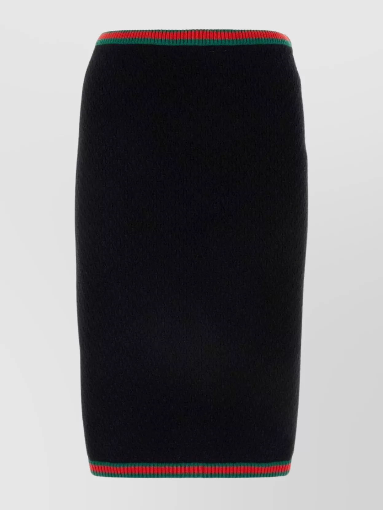 Shop Gucci Stretch Cotton Blend Skirt With Stripe Detail