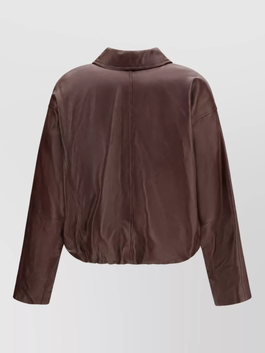 Brunello Cucinelli Leather Bomber Jacket