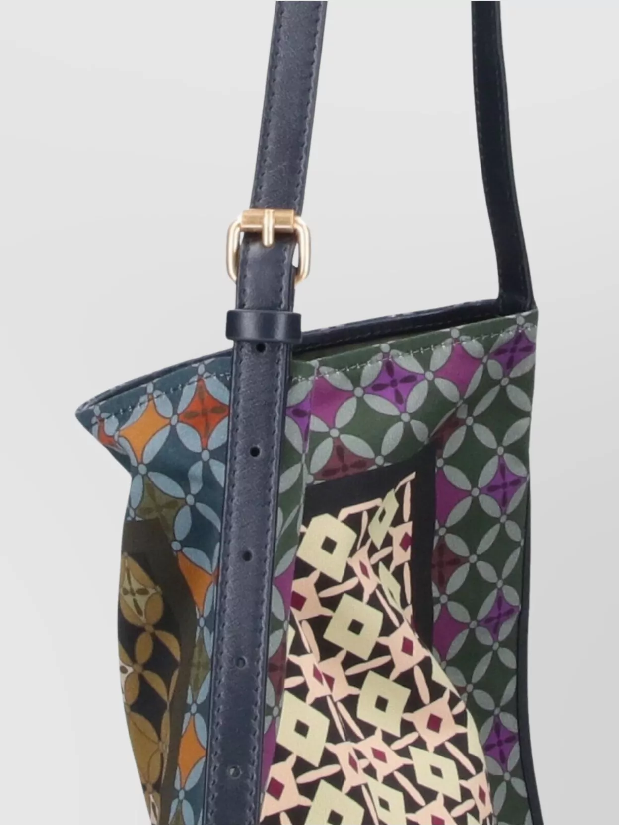 Dries Van Noten Geometric Pattern Shoulder Bag With Adjustable Strap