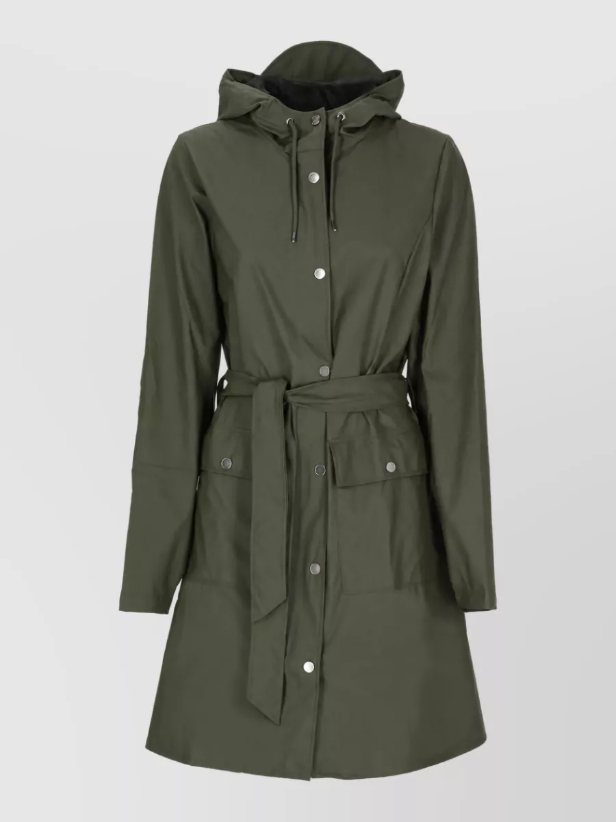 Rains hooded belted raincoat