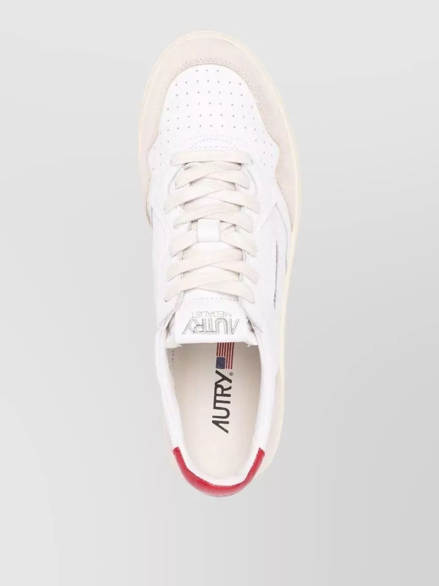 Autry Low Top Sneakers Leather Suede Contrast Tab