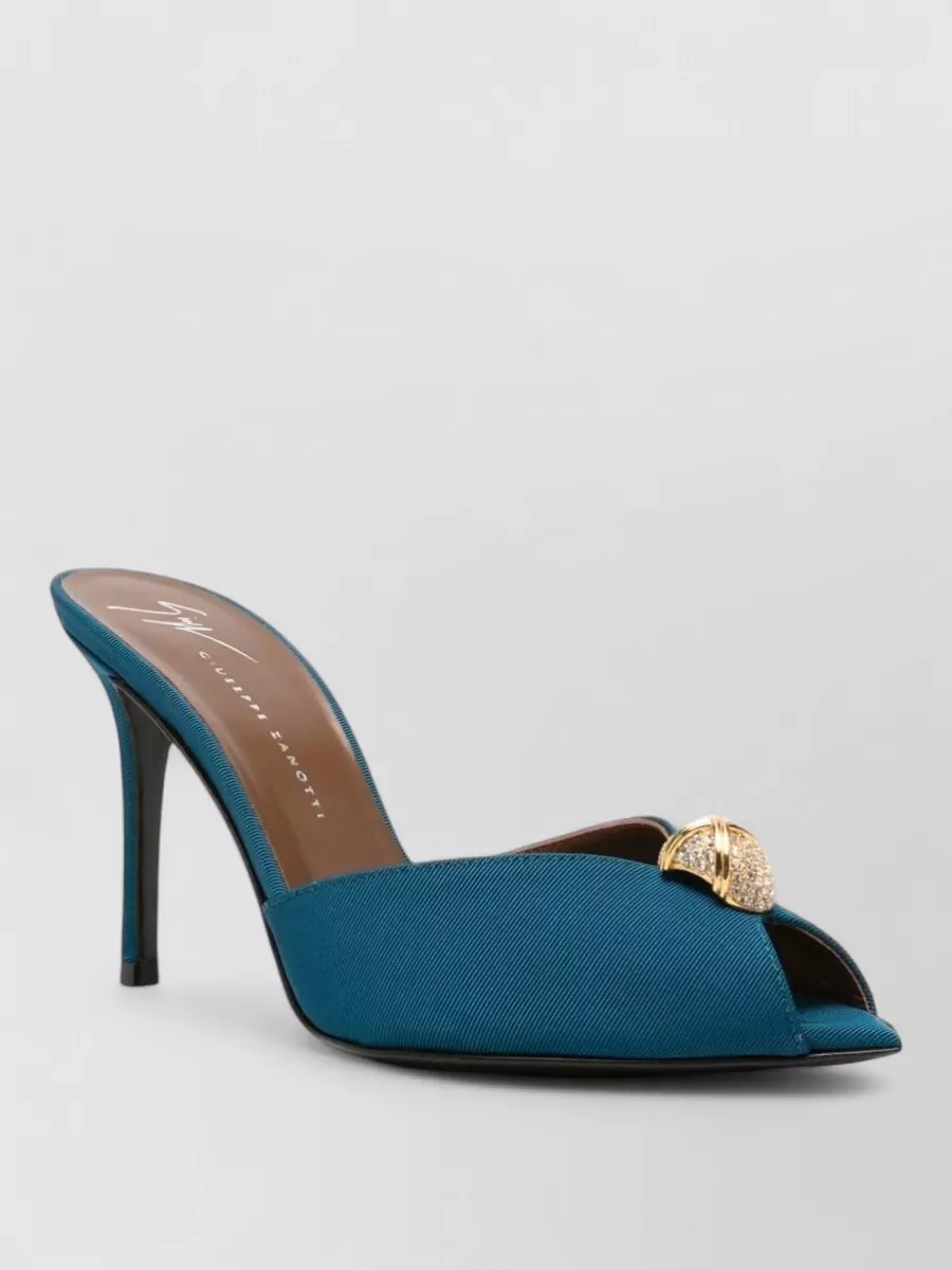 Giuseppe Zanotti Crystal Embellished Leather Mules