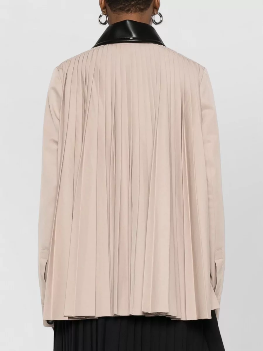 Sportmax Jersey Overshirt Chest Pockets Pleated Back