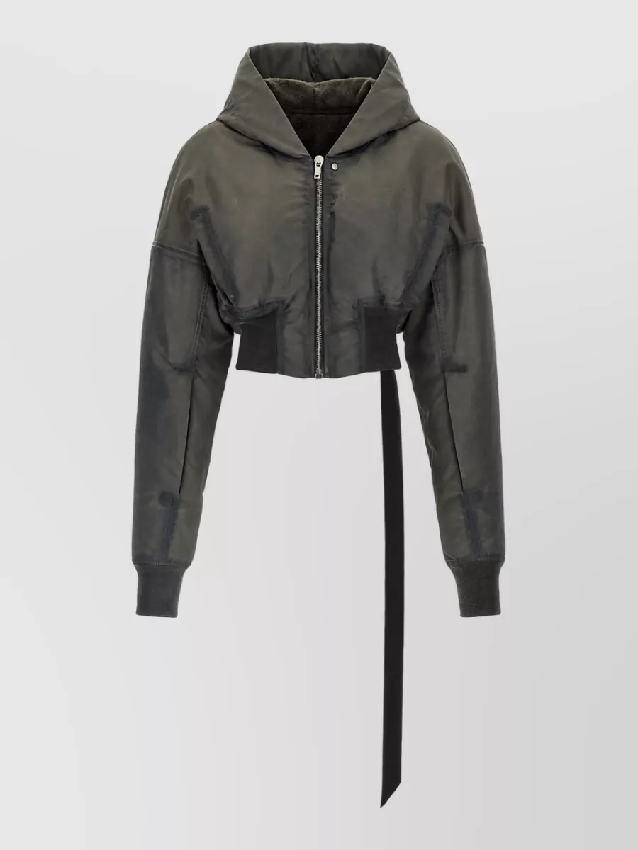 Rick Owens Drkshdw Cropped hooded bomber jacket