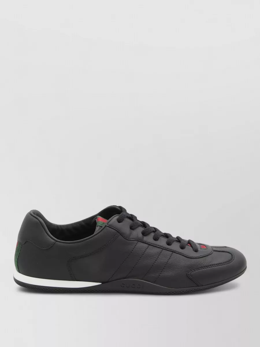 Gucci Shift Sneakers Leather Web Detail