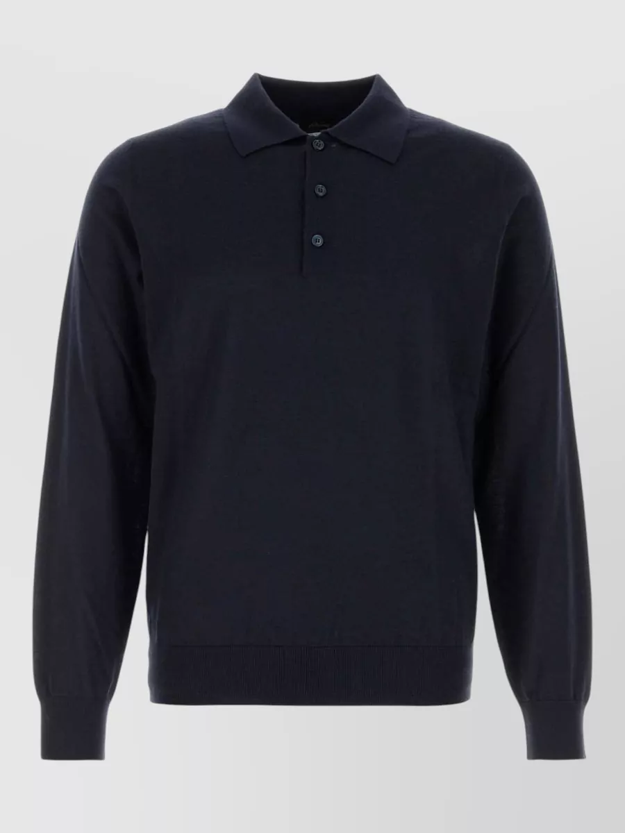 Brioni cashmere silk polo shirt
