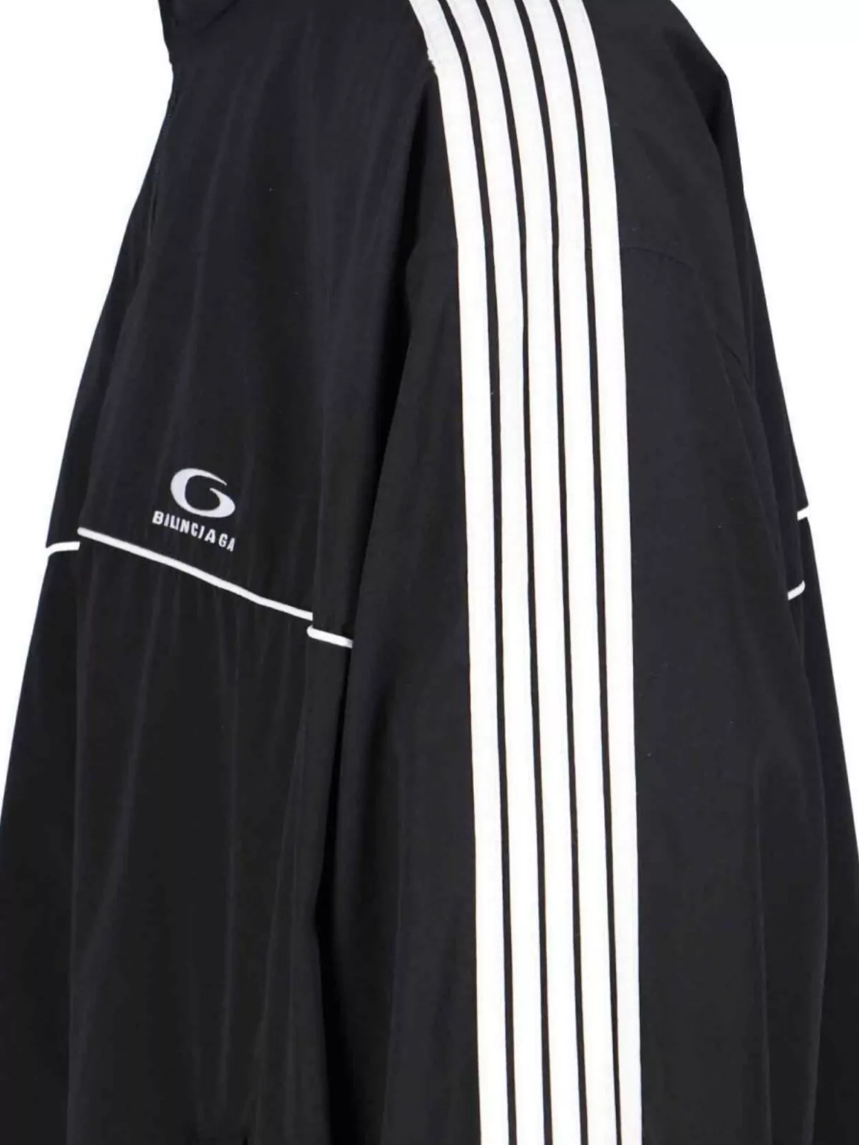 Balenciaga Black Tracksuit Jacket In Technical Fabric