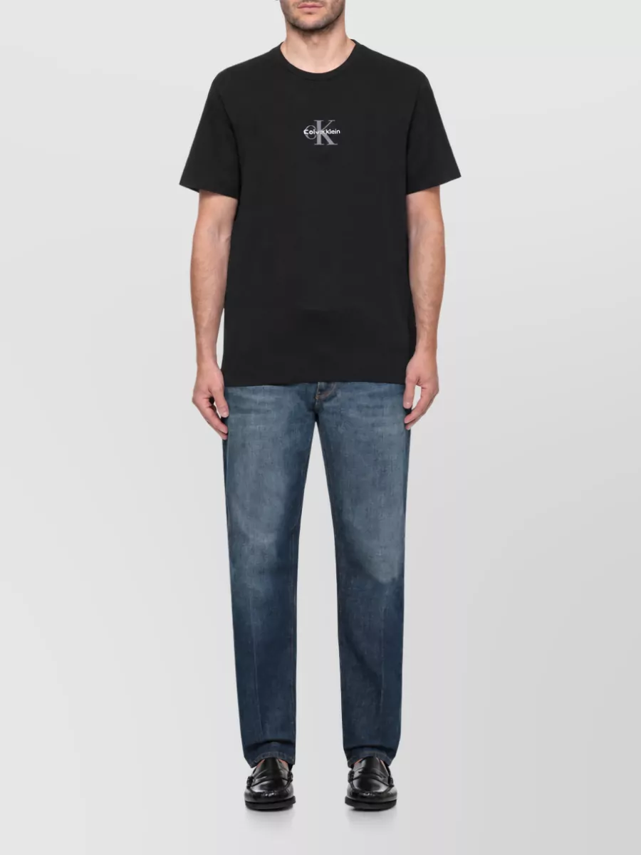 Calvin Klein Cotton Logo Print Short Sleeve T Shirt