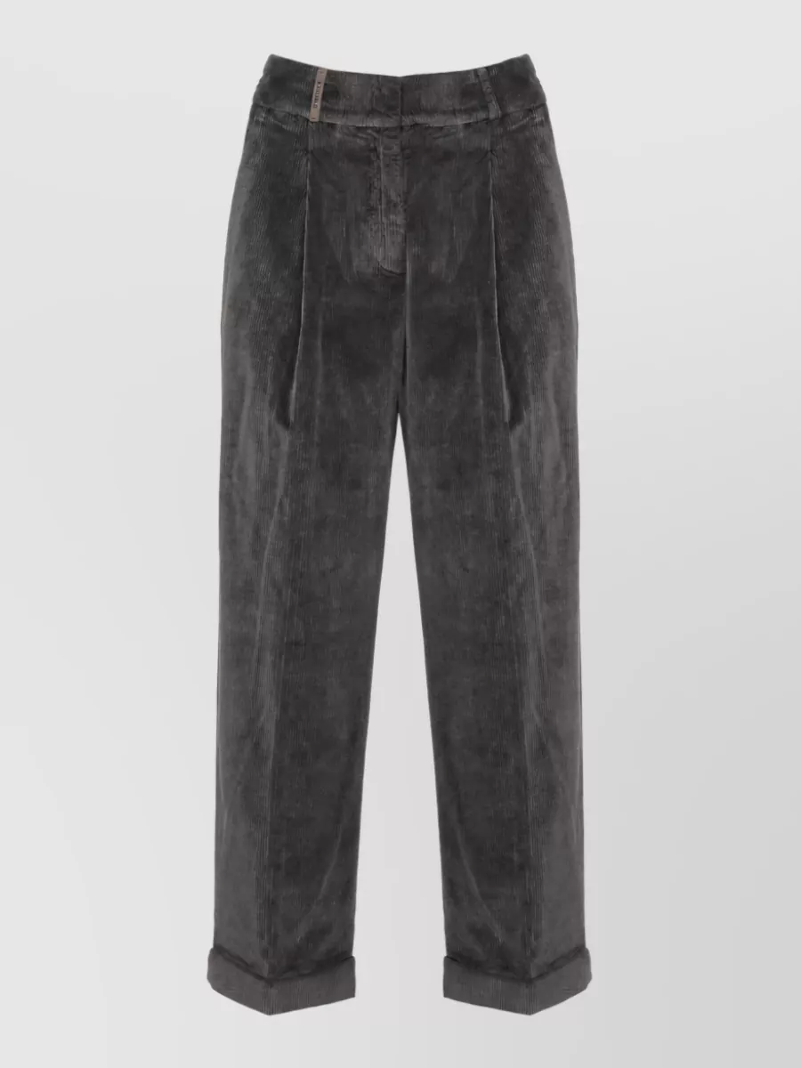 Peserico corduroy straight trousers