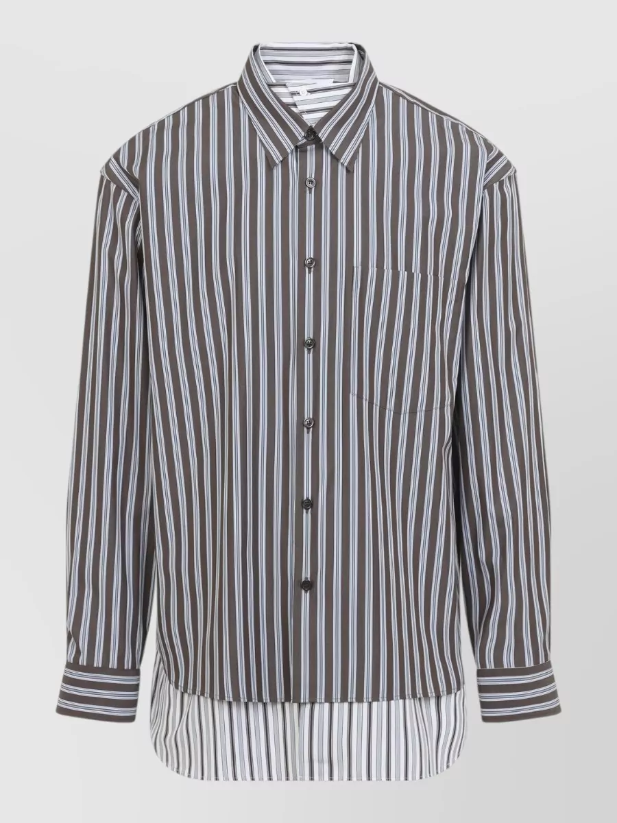 Dries Van Noten striped layered shirt