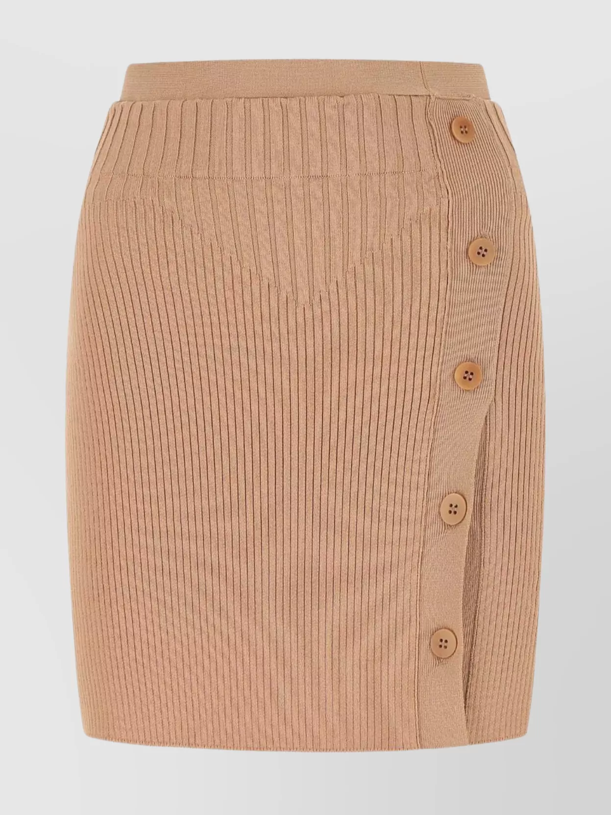 Shop Andreädamo Stretch Ribbed Waistband Mini Skirt