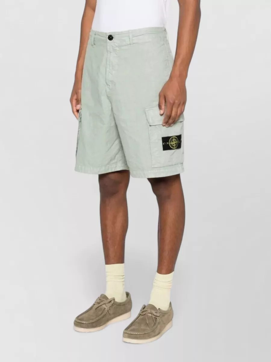 Stone Island Loose-Fit Cargo Bermuda Shorts