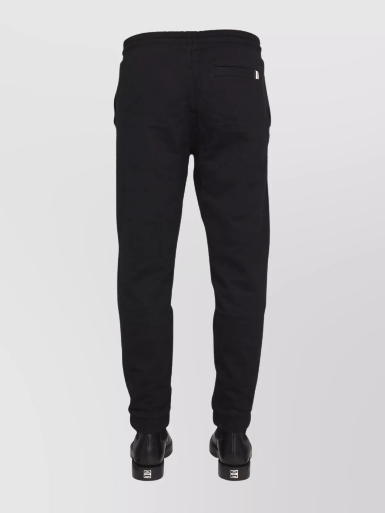 Hugo Boss Elastic Waistband Drawstring Jogging Pants In Black